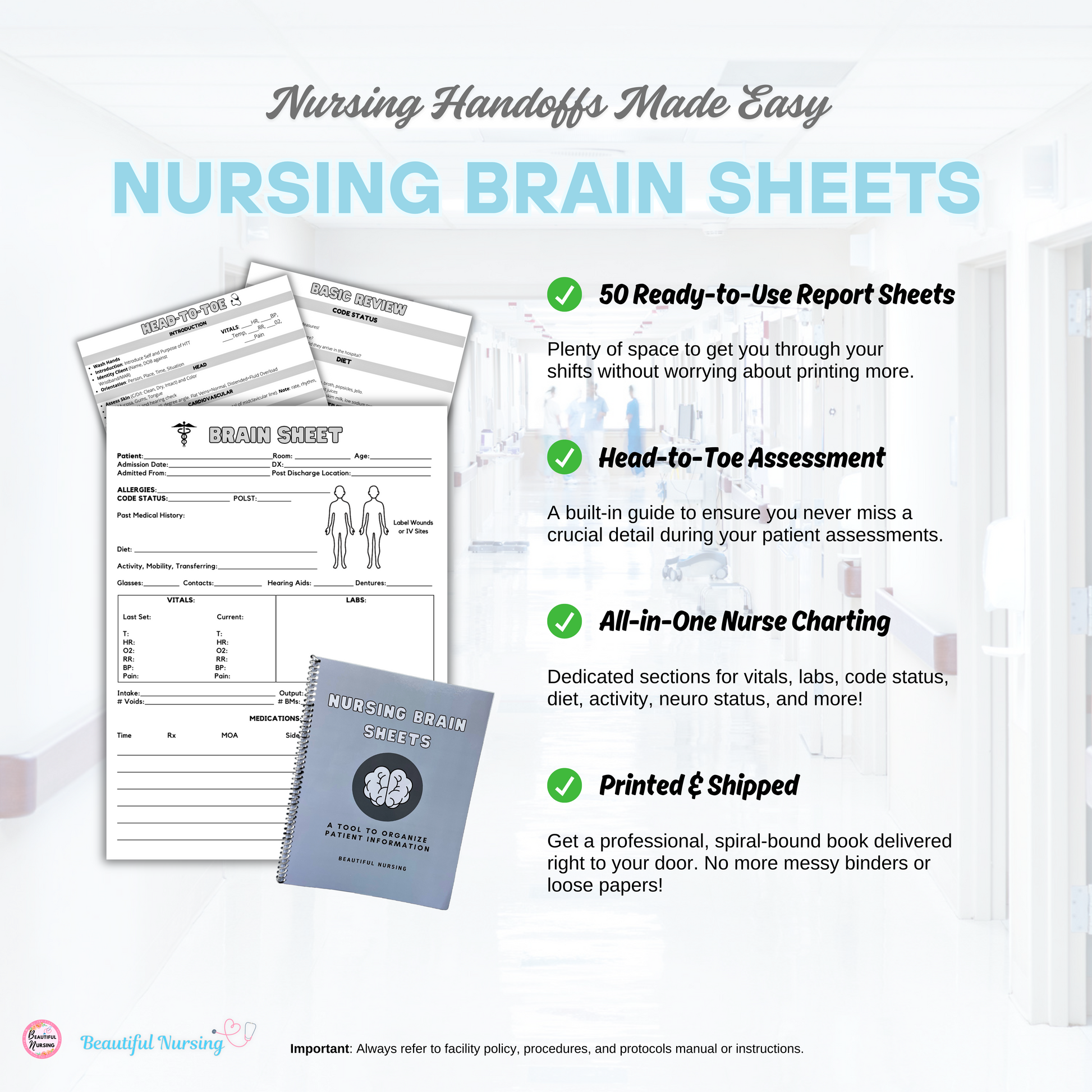 Nurse Report Sheet Book