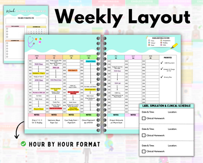 Nursing School Planner | Dated July 2023-July 2024