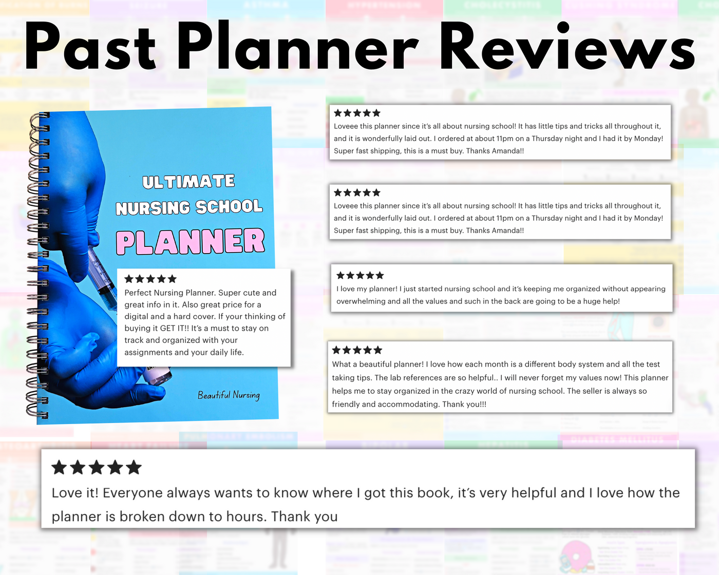 Nursing School Planner | Dated July 2023-July 2024