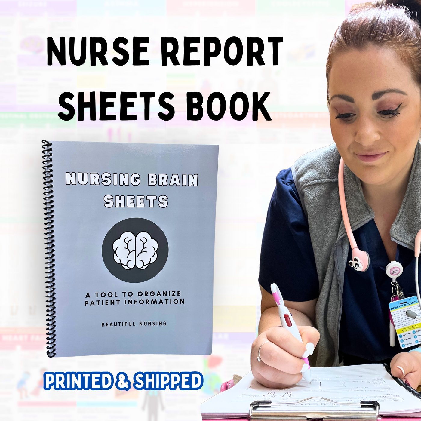 Nurse Report Sheet Book