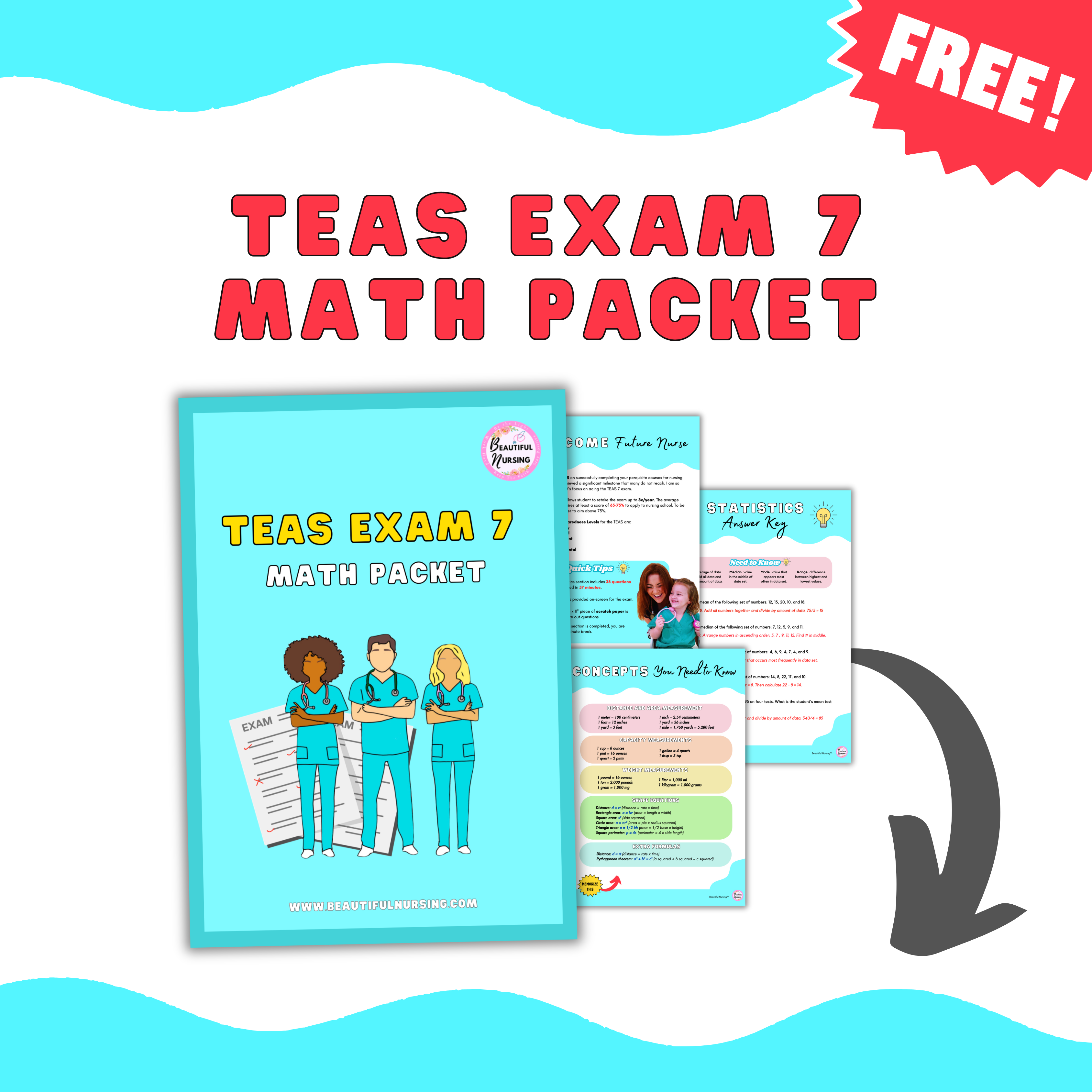 TEAS Exam 7 Math Packet – BeautifulNursing