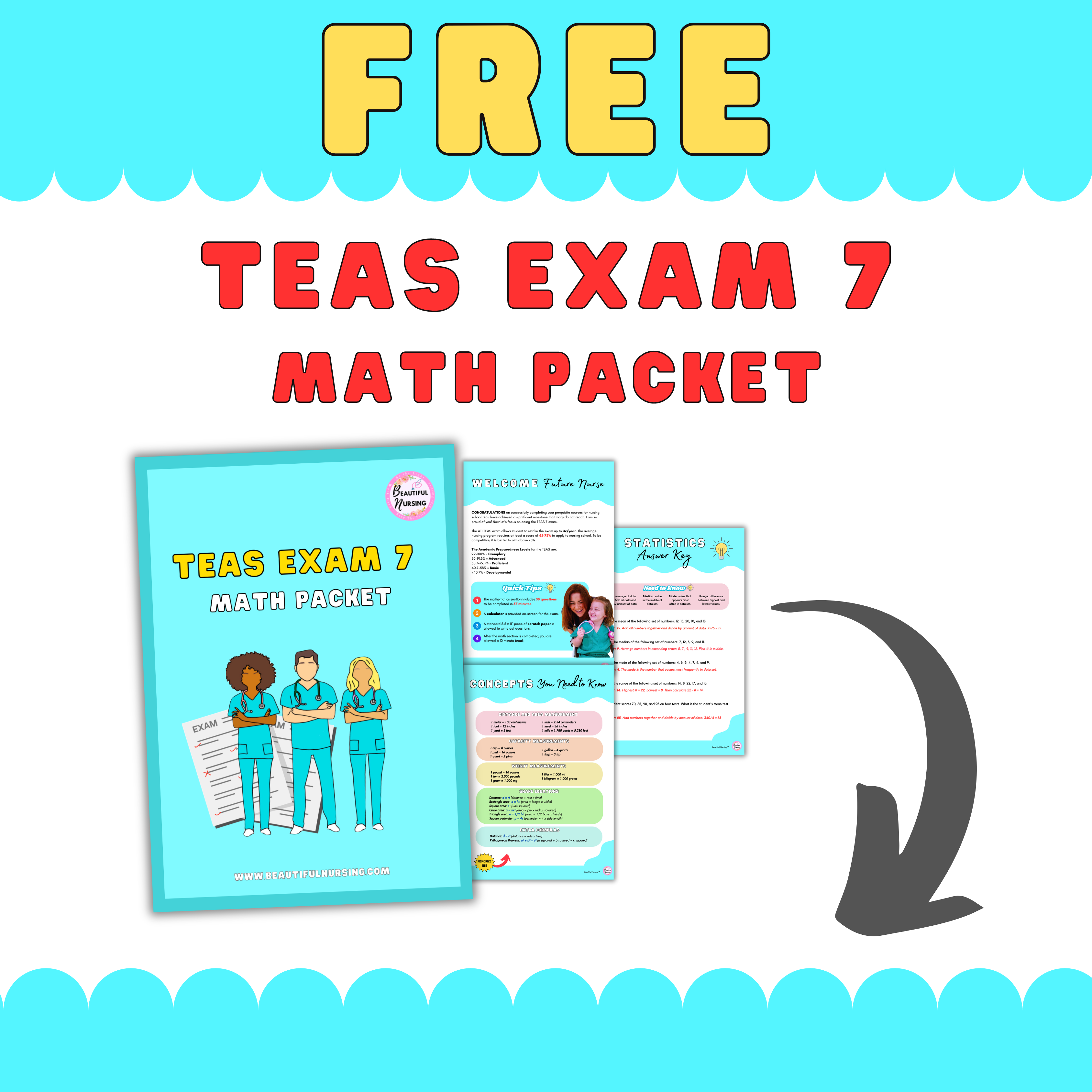 TEAS Exam 7 Math Packet – BeautifulNursing
