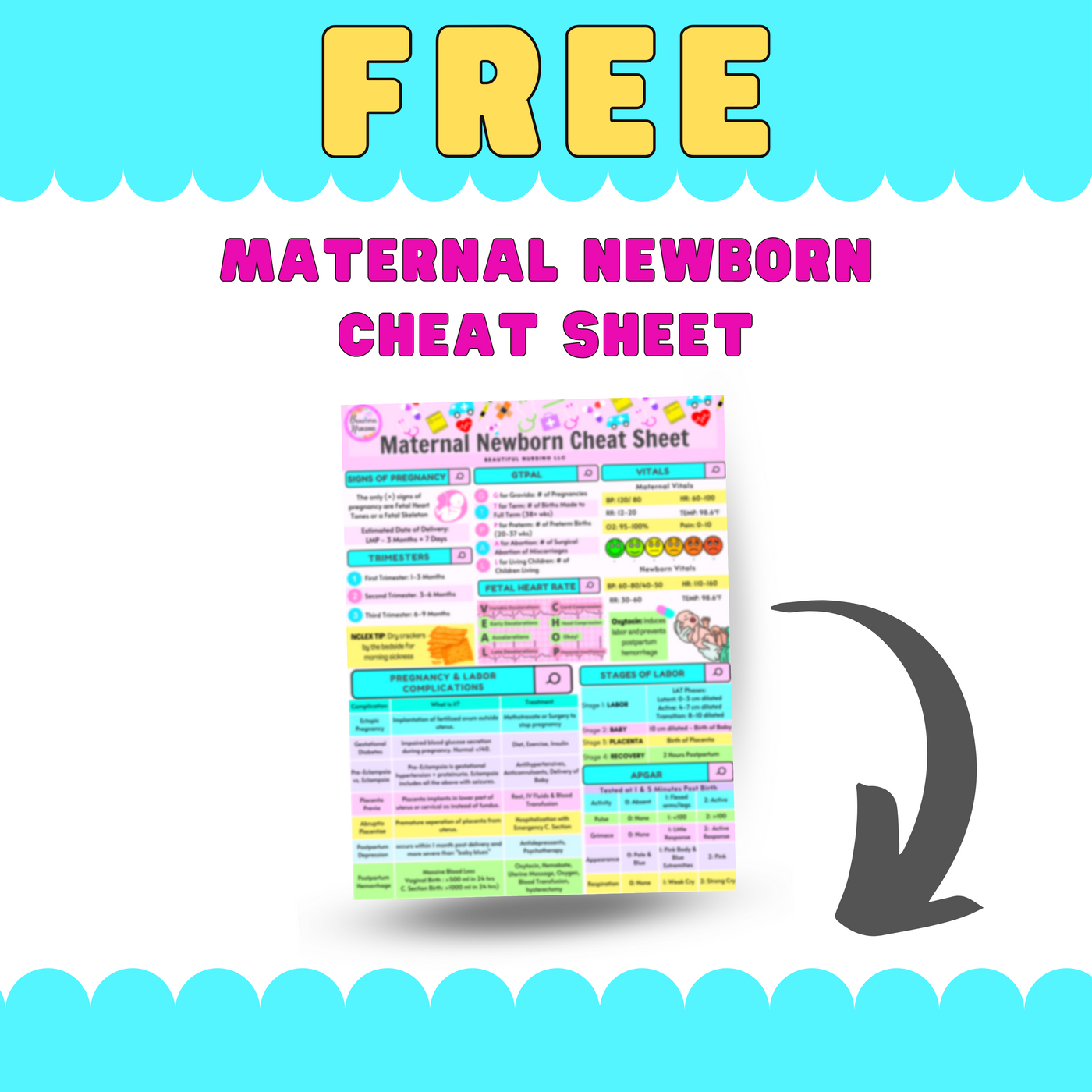 Maternal Newborn Cheat Sheet BeautifulNursing