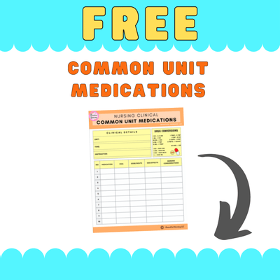 Common Unit Medications - BeautifulNursing