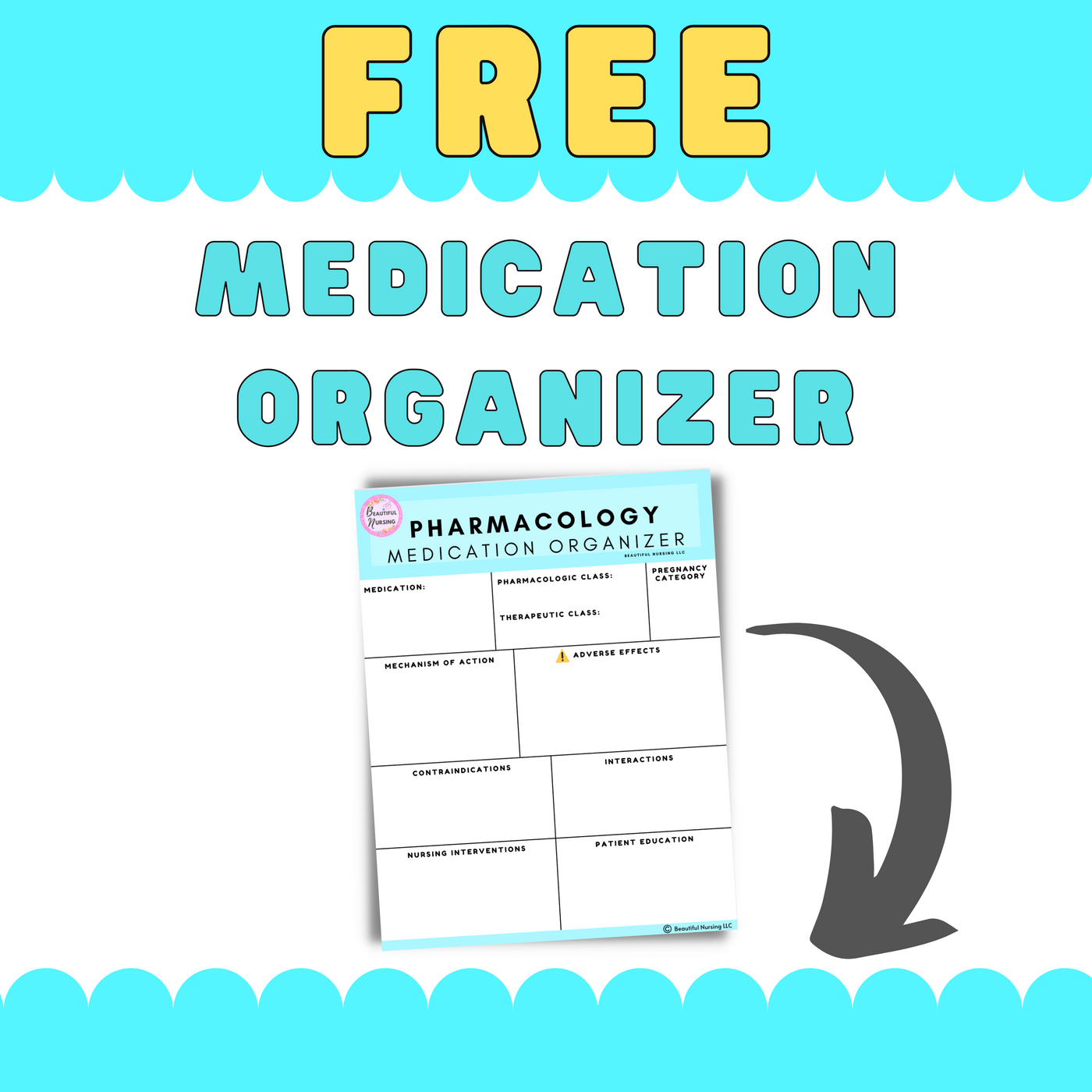 Pharmacology Medication Organizer - BeautifulNursing